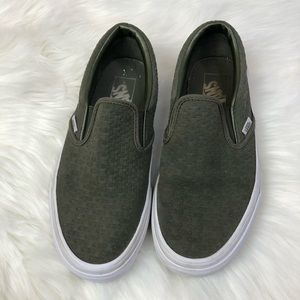 Olive Green Slip On Vans